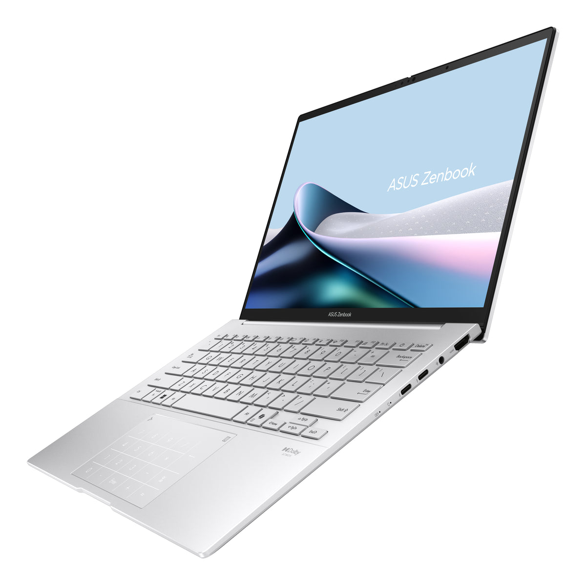 ASUS Zenbook 14 OLED UX3405CA-ST775X Intel Core Ultra 9 285H Portátil 35,6 cm (14") WQXGA+ 32 GB LPDDR5x-SDRAM 1 TB SSD Wi-Fi 7 (802.11be) Windows 11 Pro Plata QWERTZ Alemán (6)