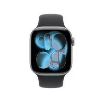 Apple Watch Series 11/ GPS/ Cellular/ 42mm/ Titanio Natural/ Correa Deportiva Negra (M/L)