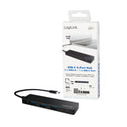 LogiLink UA0311 hub de interfaz USB 3.2 Gen 1 (3.1 Gen 1) Type-C 5000 Mbit/s Negro (5)