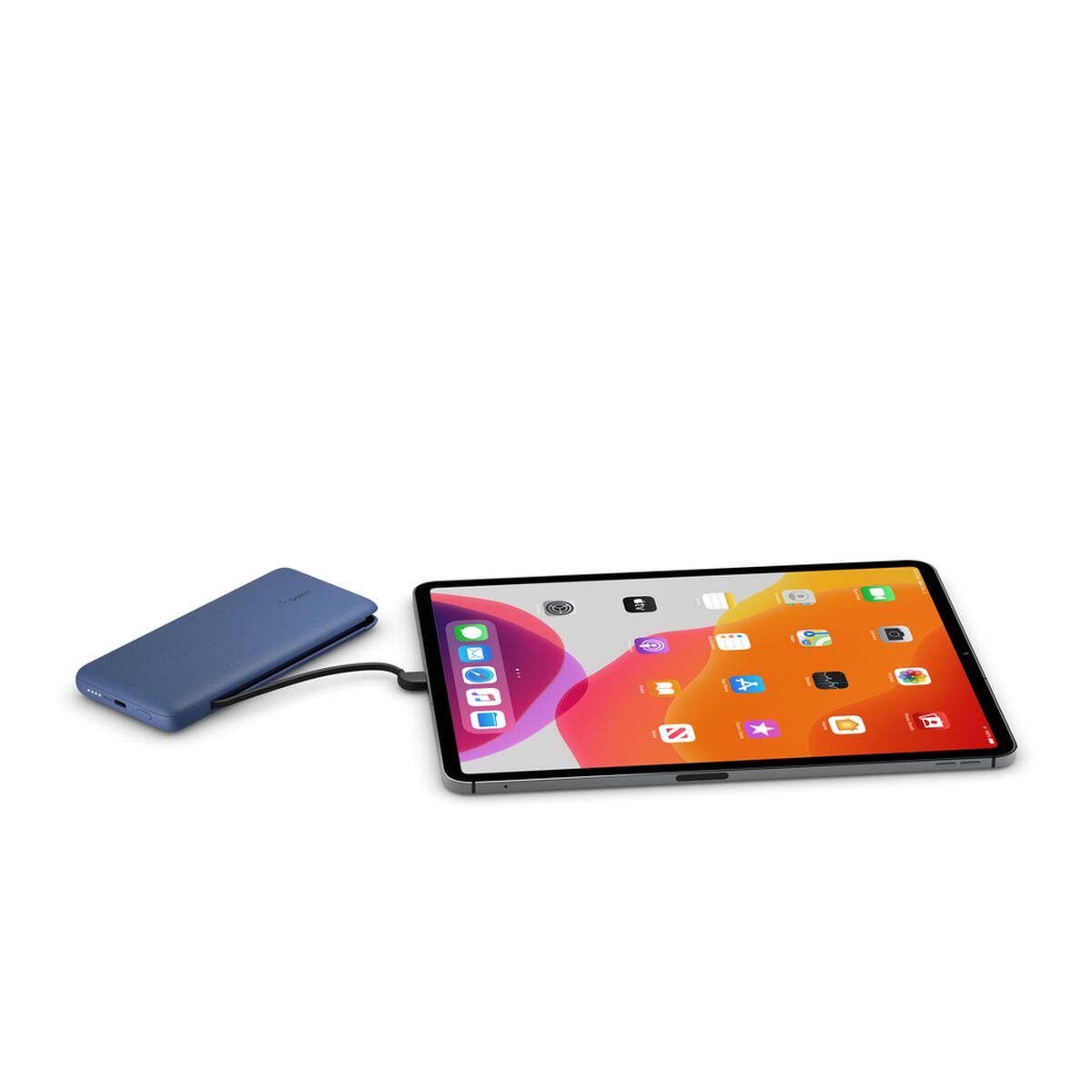 Cargador portátil - 10000 mAh - 23 vatios - Fast Charge - 2 conectores de salida (Lightning, USB-C) - azul medianoche
