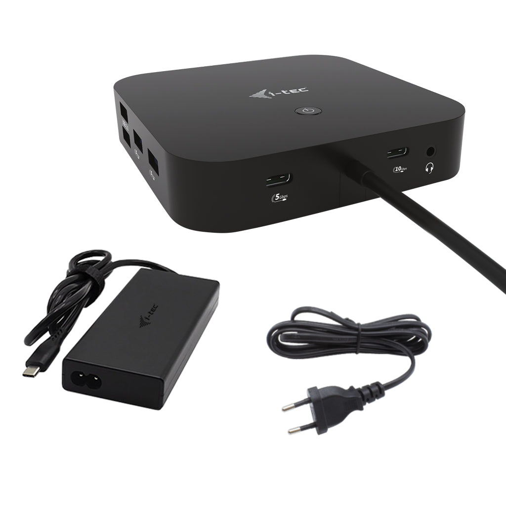 i-tec C31HDMIDPDOCKPD100 base para portátil y replicador de puertos Alámbrico USB 3.2 Gen 1 (3.1 Gen 1) Type-C Negro