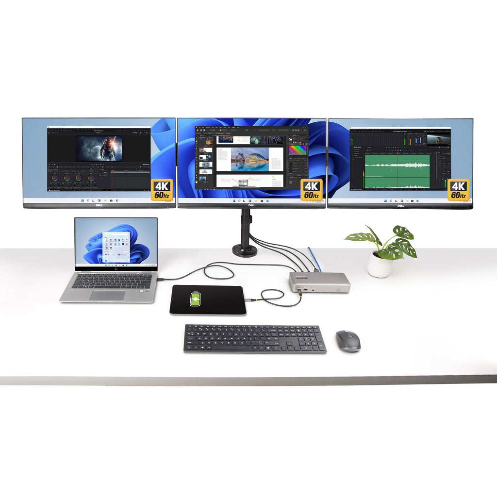 StarTech.com 150UE-USB4DOCKTRIPLE base para portátil y replicador de puertos Alámbrico Gris (7)