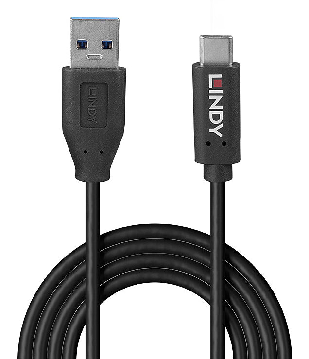 Lindy 36970 cable USB USB 3.2 Gen 2 (3.1 Gen 2) 0,5 m USB A USB C 10 Gbit/s 15 W Negro (2)