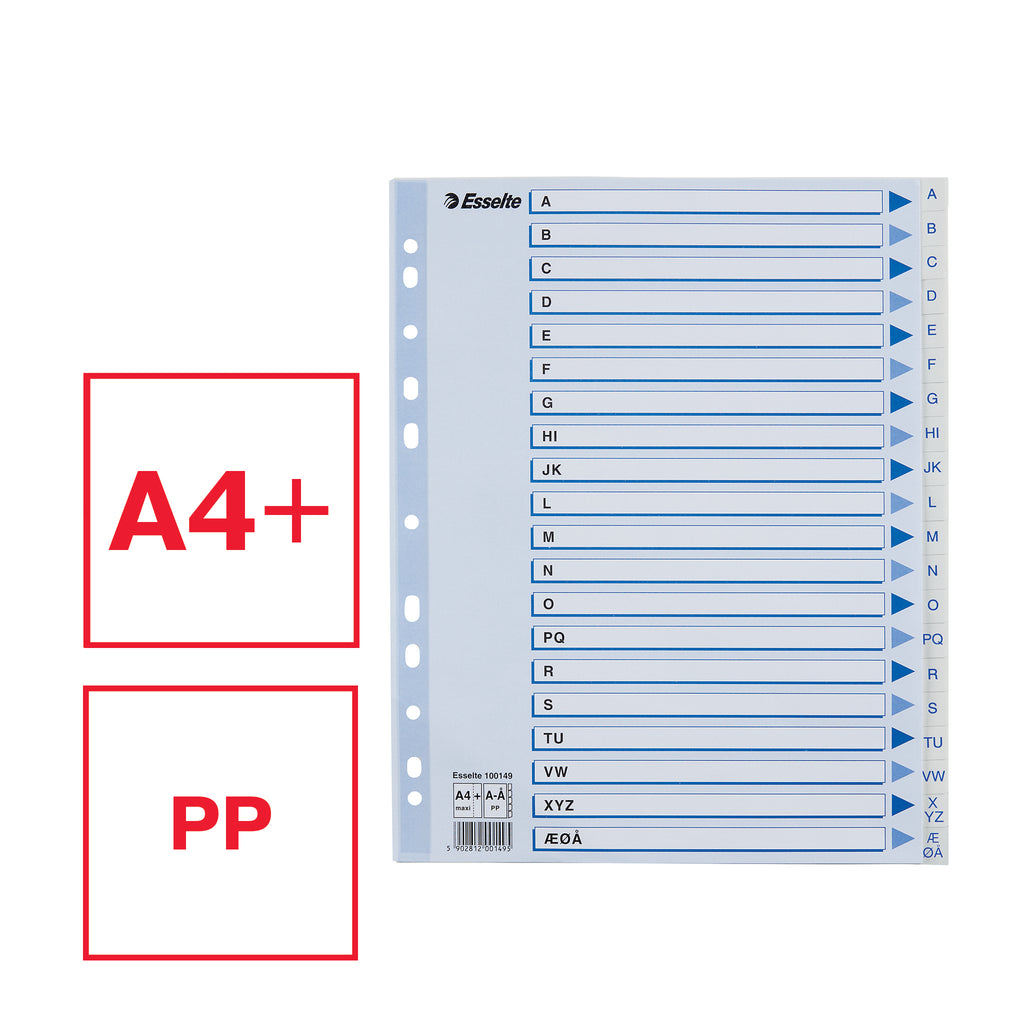 Esselte 100149 lengüeta de índice Polipropileno (PP) Blanco (2)