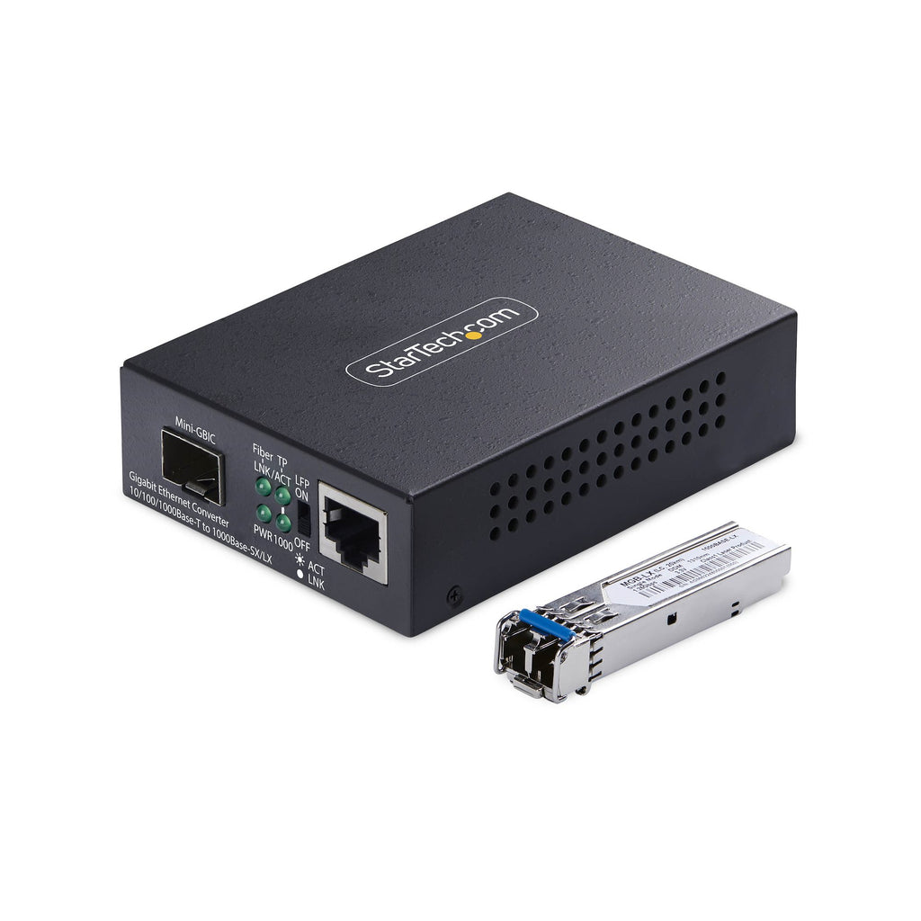 StarTech.com MCM1110SMLC20 convertidor de medio 2000 Mbit/s 1310 nm Negro