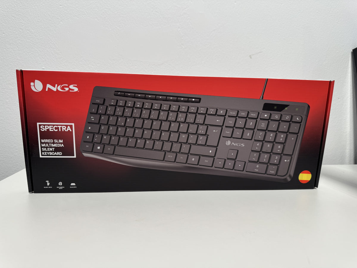 NGS SPECTRA (QUERTY, ES) teclado Hogar / Oficina USB QWERTY Español Negro (8)