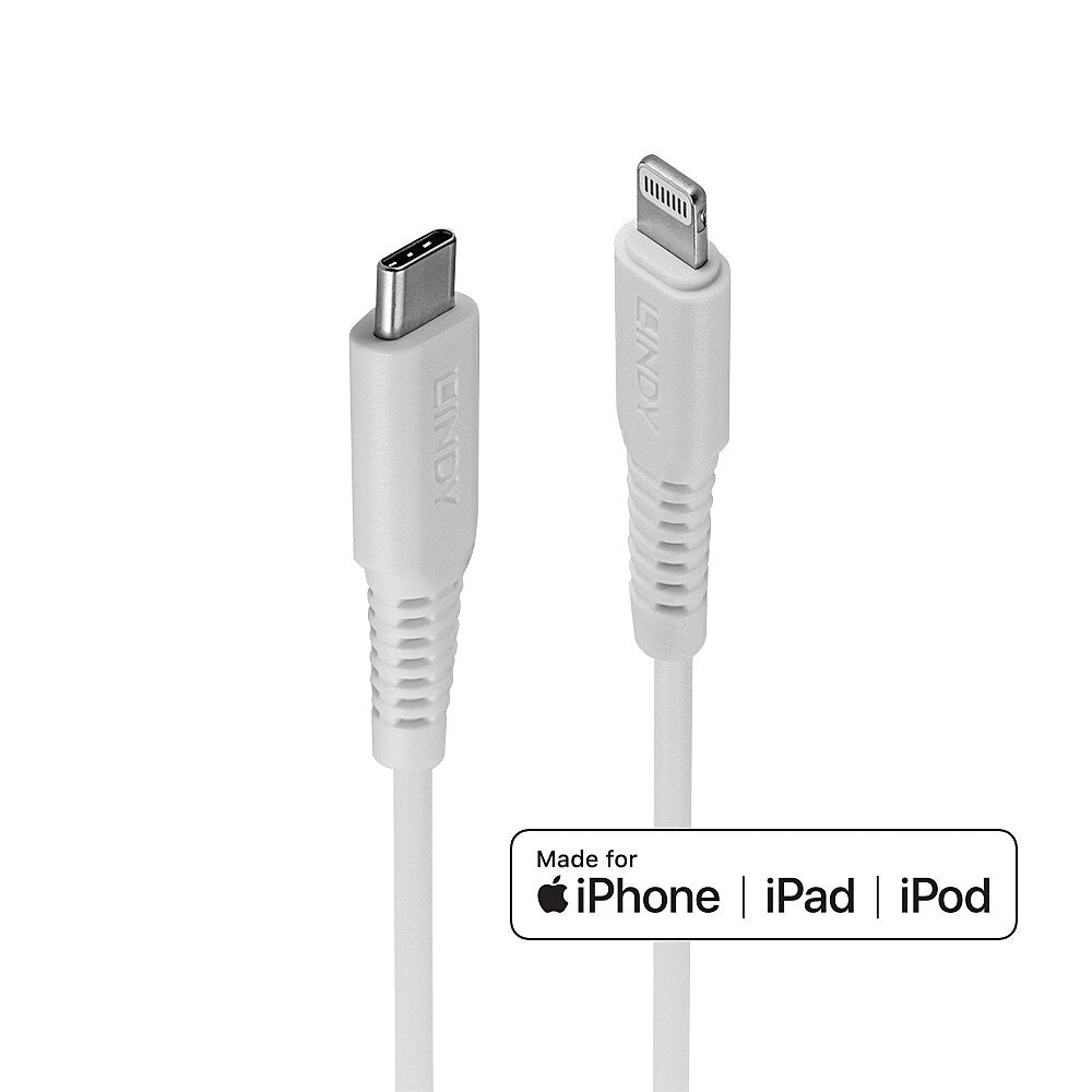 Lindy 31315 cable de conector Lightning 0,5 m Blanco (2)