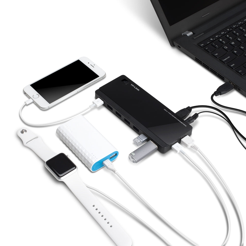 TP-Link UH720 hub de interfaz USB 3.2 Gen 1 (3.1 Gen 1) Micro-B 5000 Mbit/s Negro (4)