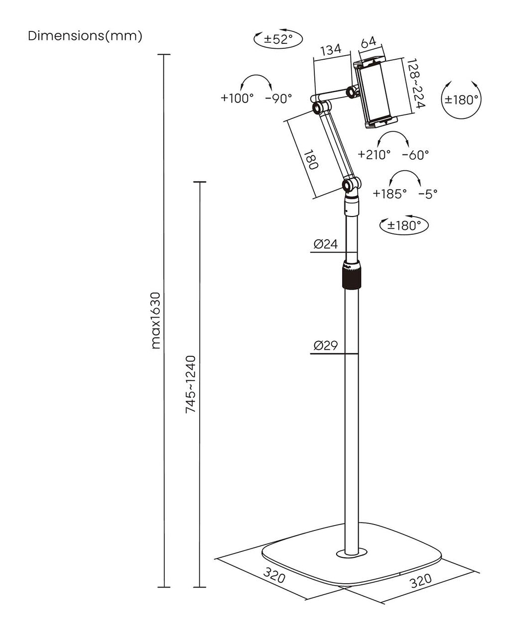 AISENS MSF3P-301 soporte Soporte pasivo Teléfono móvil/smartphone, Tablet/UMPC (8)