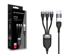 Conceptronic ETTA06B15C cable USB USB 2.0 1,5 m USB A/USB C 3 x USB C 0,48 Gbit/s 100 W Negro (4)