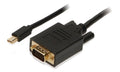 2-Power CAB0027A câble adaptateur vidéo 1m VGA Mini DisplayPort Noir