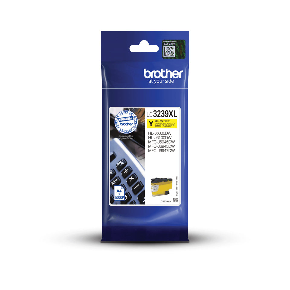 Brother LC-3239XLY cartucho de tinta 1 pieza(s) Original Alto rendimiento (XL) Amarillo (2)