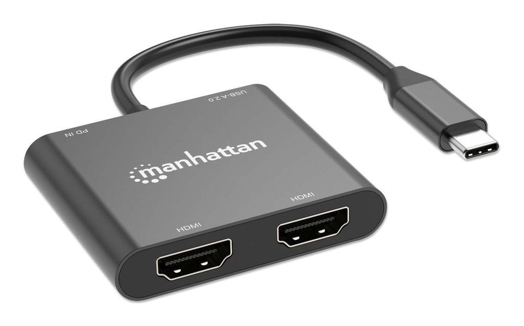 Manhattan 154321 adaptador de cable de vídeo 0,15 m USB Tipo C 2 x HDMI (5)