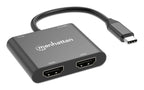 Manhattan 154321 adaptador de cable de vídeo 0,15 m USB Tipo C 2 x HDMI (5)