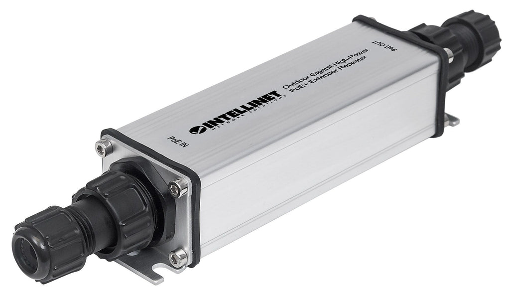 Intellinet 561211 ampliador de red Repetidor de red Negro, Gris 10, 100, 1000 Mbit/s