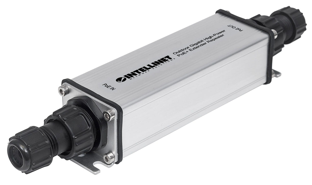 Intellinet 561211 ampliador de red Repetidor de red Negro, Gris 10, 100, 1000 Mbit/s