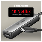 Axagon RVC-HI8KPD, USB-C -> HDMI 2.1 redukce / adaptér, 8K/60Hz, 4K/144Hz, HDR10+, PD100W 0,16 m USB Tipo C HDMI + USB Type-C (6)
