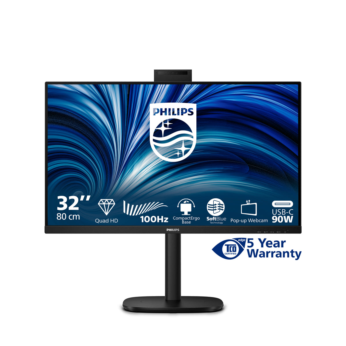 Philips 3000 series 32B2U3601H/00 pantalla para PC 80 cm (31.5") 2560 x 1440 Pixeles Quad HD LCD Negro (4)