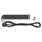 Intellinet 715621 unidad de distribución de energía (PDU) 4 salidas AC 1U Negro, Blanco (5)