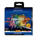 Staedtler Pigment Arts rotulador pincel colores naturaleza multicolor 12 piezas