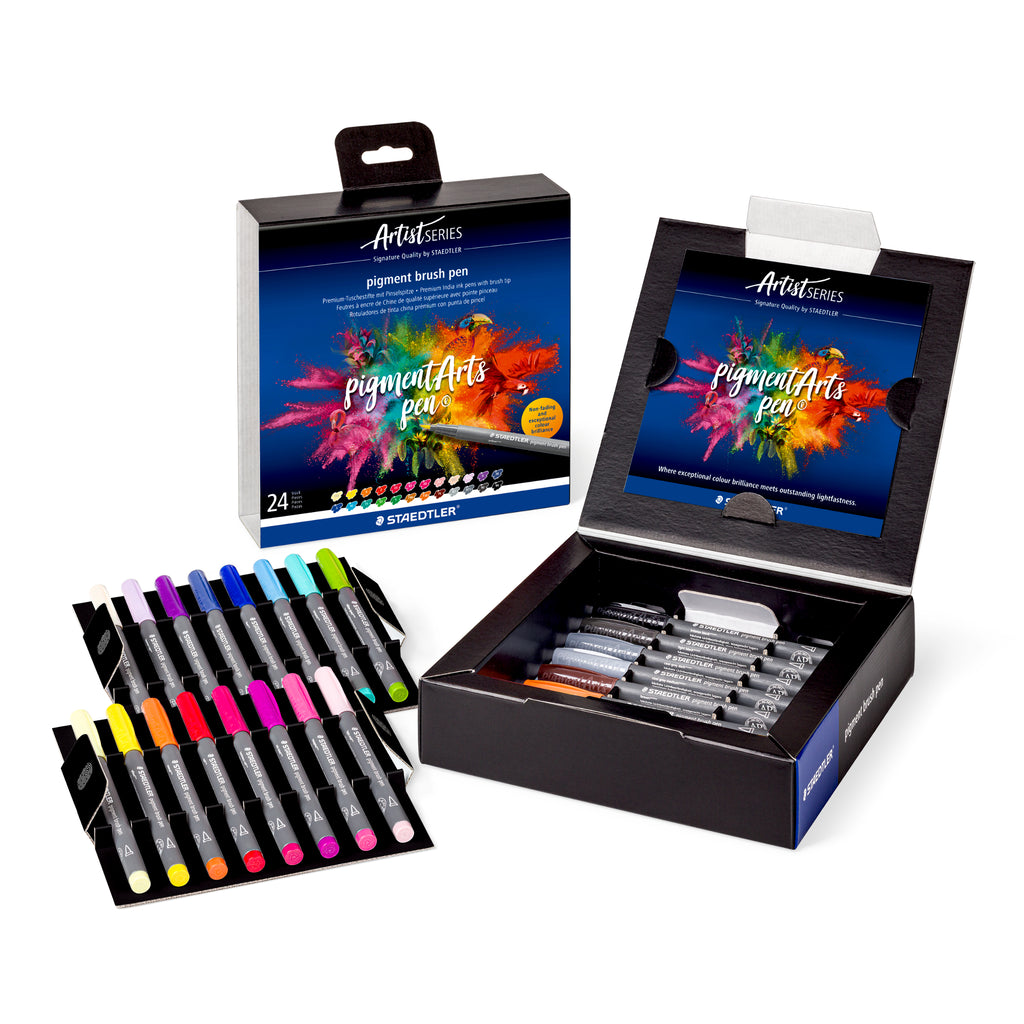 Staedtler Pigment Arts rotulador pincel multicolor 24 piezas