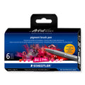 Staedtler Pigment Arts rotulador pincel rojos y rosas rosa, rojo 6 piezas