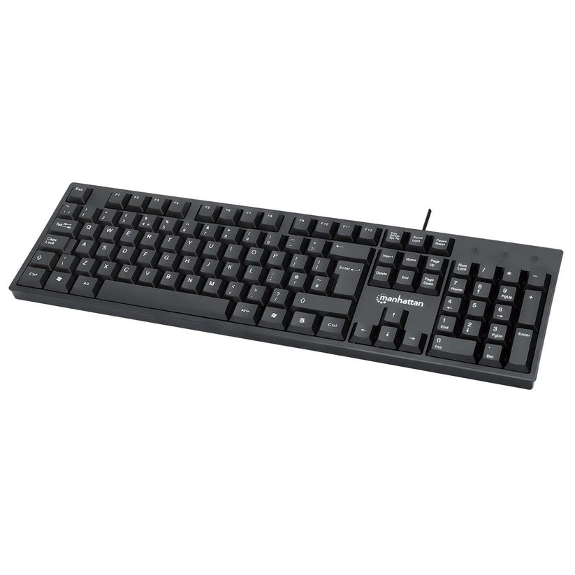 Manhattan 180573 teclado Hogar USB QWERTY Inglés del Reino Unido Negro
