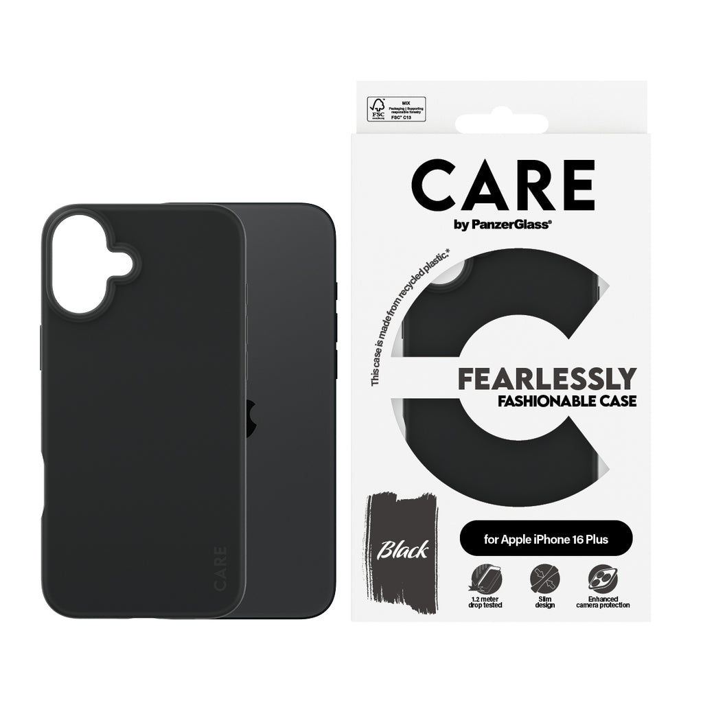 PanzerGlass CARE™ by ® Case Black iPhone 16 Plus funda para teléfono móvil Negro (2)