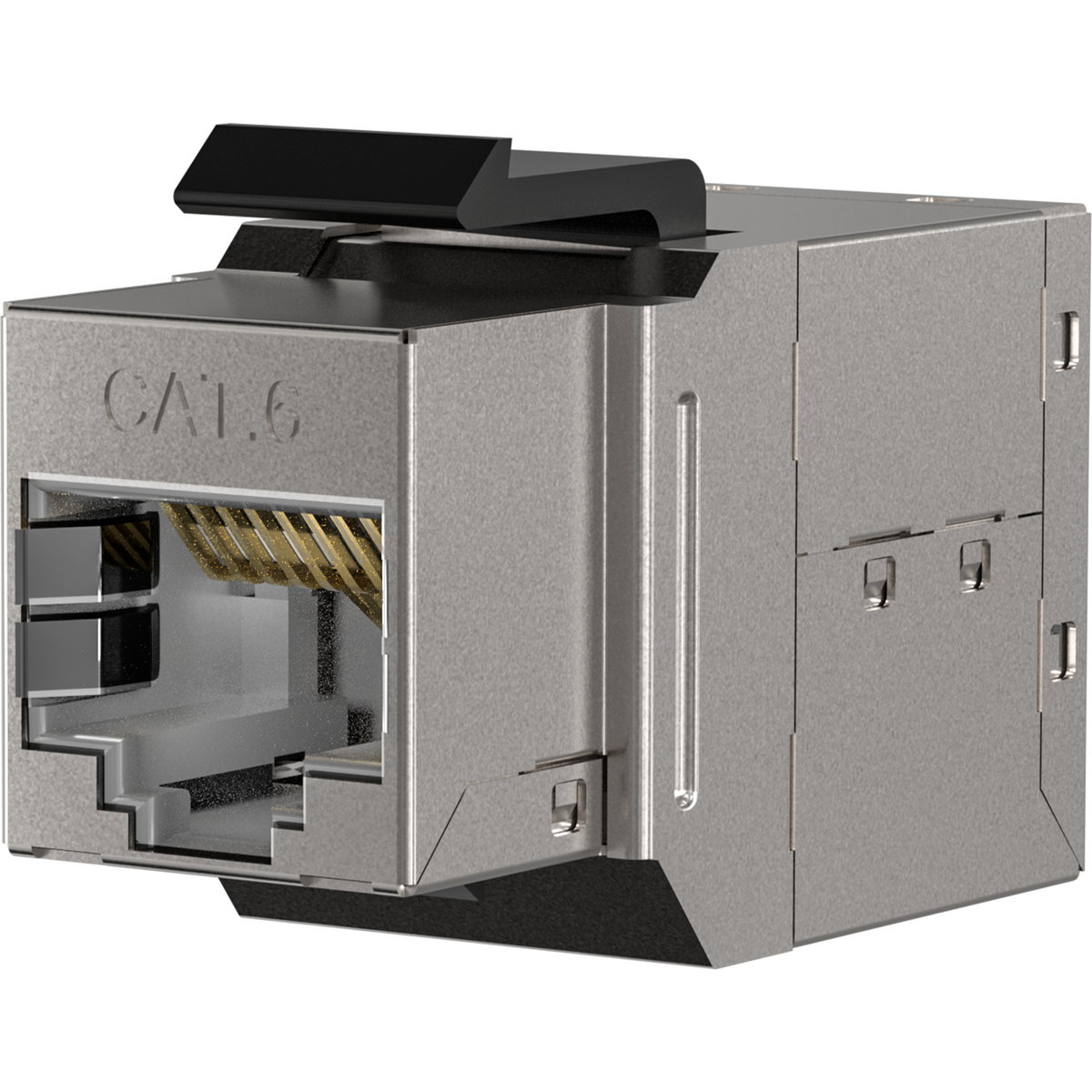 Adaptador modular Cat.6 STP a presión - metálico