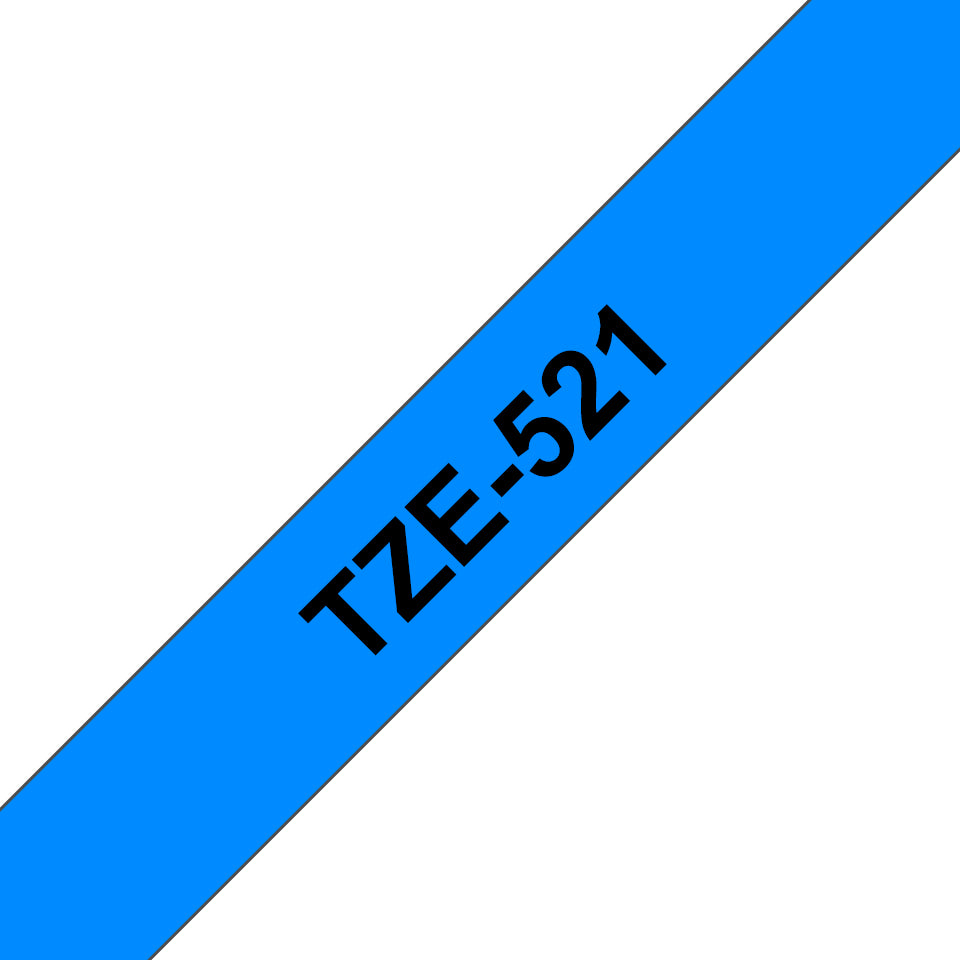 Brother TZE-521 cinta para impresora de etiquetas Negro sobre azul (2)