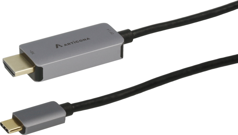 Cable USB tipo C m. - HDMI m. 2 m negro (2)