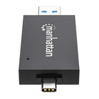 Manhattan 102735 lector de tarjeta USB 3.2 Gen 1 (3.1 Gen 1) Type-A/Type-C Negro, Transparente (5)