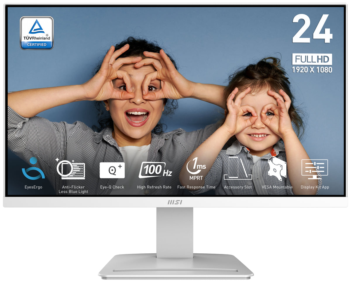 MSI Pro MP2412W pantalla para PC 60,5 cm (23.8") 1920 x 1080 Pixeles Full HD LCD Blanco (4)