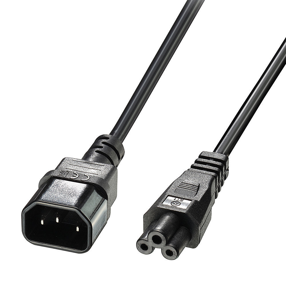 Lindy 30343 cable de transmisión Negro 5 m C14 acoplador C5 acoplador (2)