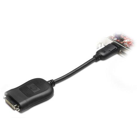 HP 484156-001 adaptador de cable de vídeo DVI-D DisplayPort Negro (2)