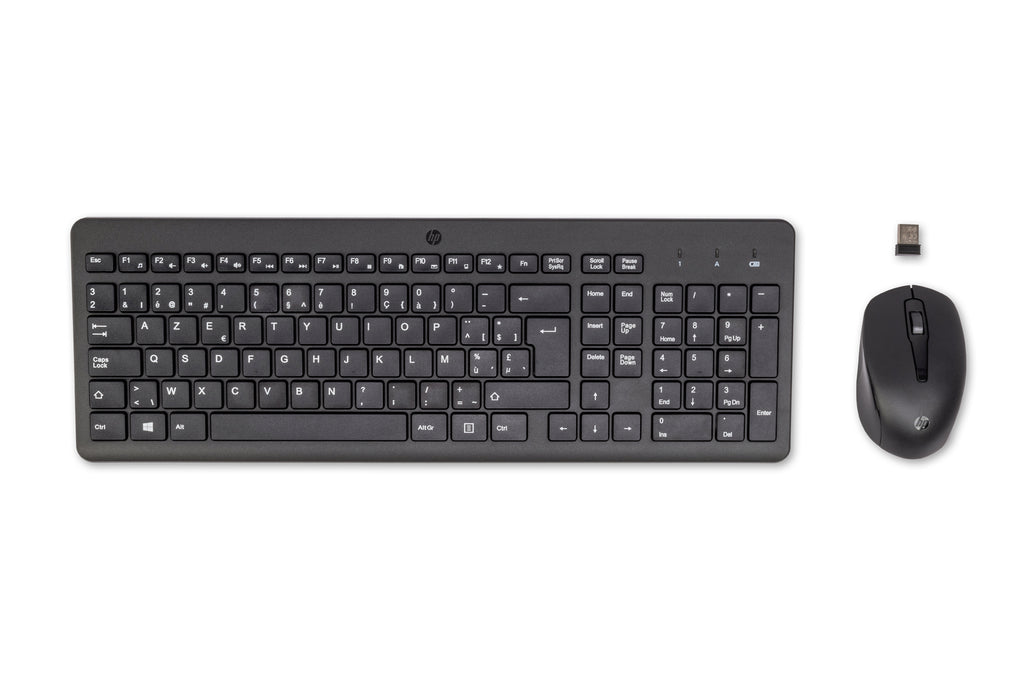 HP 330 Wireless Mouse and Keyboard Combination teclado Ratón incluido Universal RF inalámbrico AZERTY Belga Negro (2)