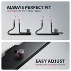 Axagon STND-VB Vertikaler Laptop-Ständer, einstellbare Breite, Aluminium Soporte para ordenador portátil y tableta Negro 43,9 cm (17.3") (4)