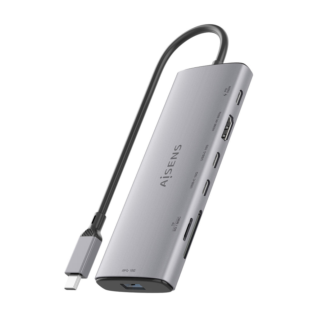 AISENS ASUC-7P031-GR base para portátil y replicador de puertos Alámbrico USB 3.2 Gen 1 (3.1 Gen 1) Type-C (4)