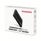 Axagon EE25-GTR USB-C 3.2 Gen 2 - SATA 6G 2.5\" externes Festplattengehäuse geriffelt Carcasa de disco duro/SSD Negro 2.5" (8)