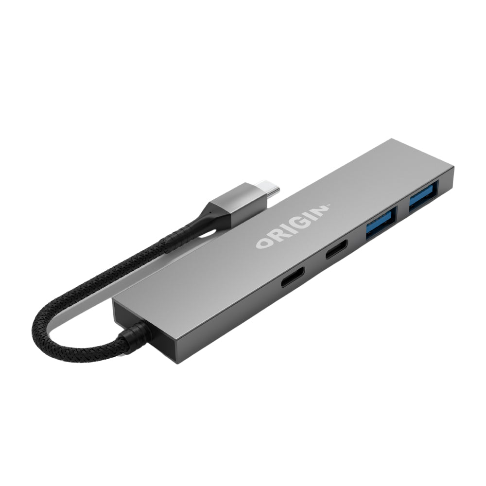 Origin Storage OS-HUB-USB3/C base para portátil y replicador de puertos Alámbrico USB 3.2 Gen 1 (3.1 Gen 1) Type-A + Type-C Gris