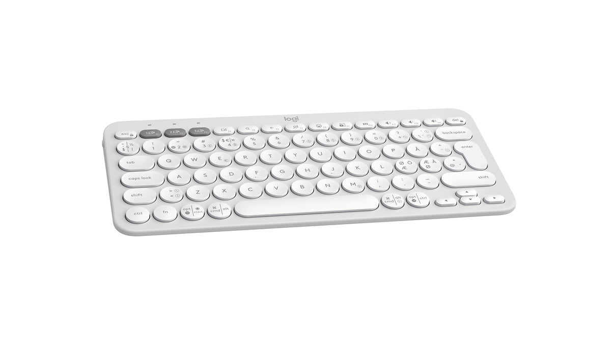 Logitech 920-011880 teclado Universal Bluetooth QWERTY Nórdico Blanco (5)