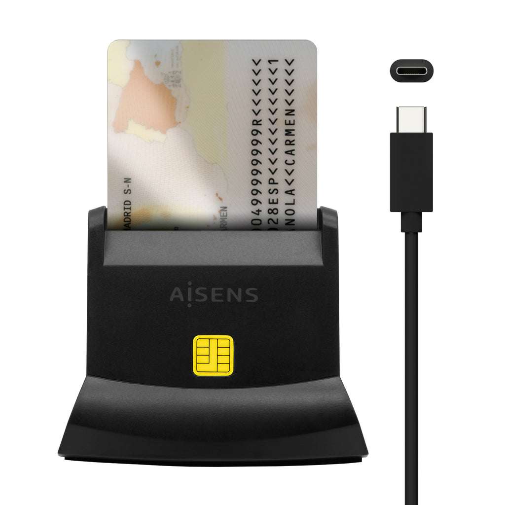 AISENS ASCR-SN04CSD-BK lector de control de acceso Lector USB de control de acceso (6)