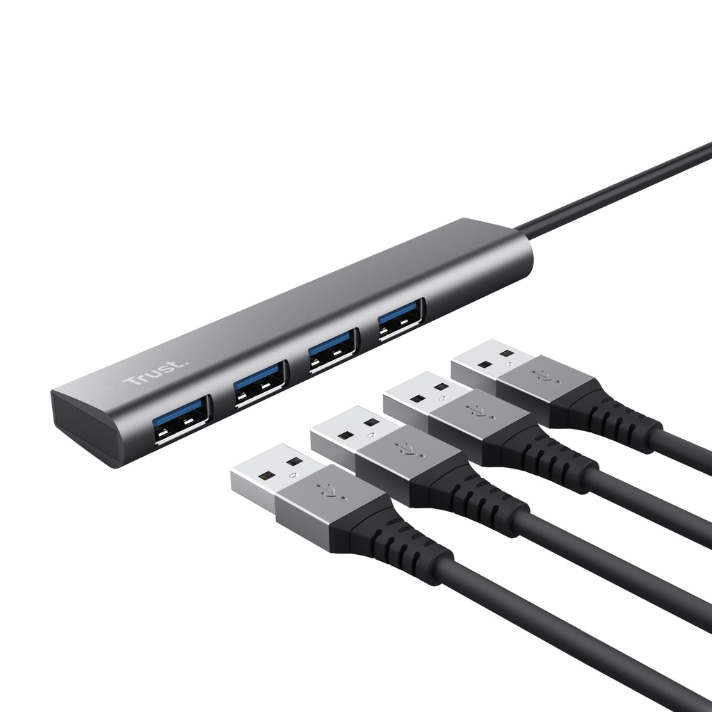 Trust Halyx USB 3.2 Gen 1 (3.1 Gen 1) Type-A 5 Mbit/s Negro, Gris (3)