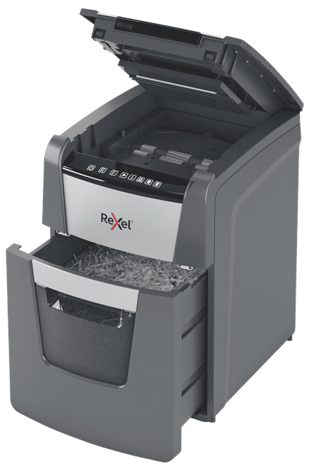 Rexel Optimum AutoFeed+ 100X triturador de papel Corte cruzado 55 dB 22 cm Negro, Gris (4)