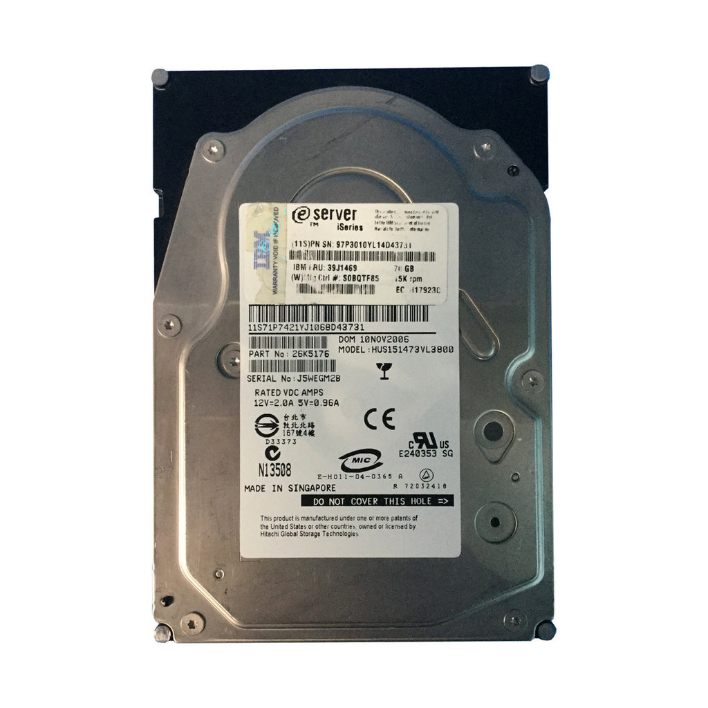 IBM 73GB 80PIN 15K RPM SCSI U320 39J1469-RFB – Reacondicionado