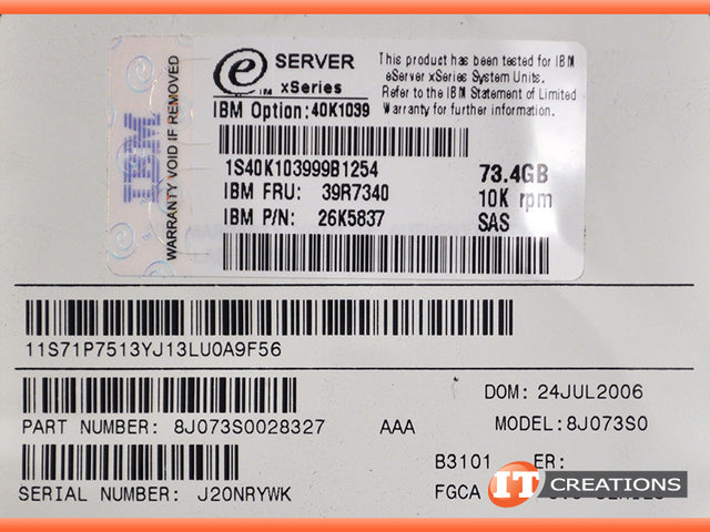 Lenovo 73GB 10K RPM 3.5-inch SAS 39R7340 (3)