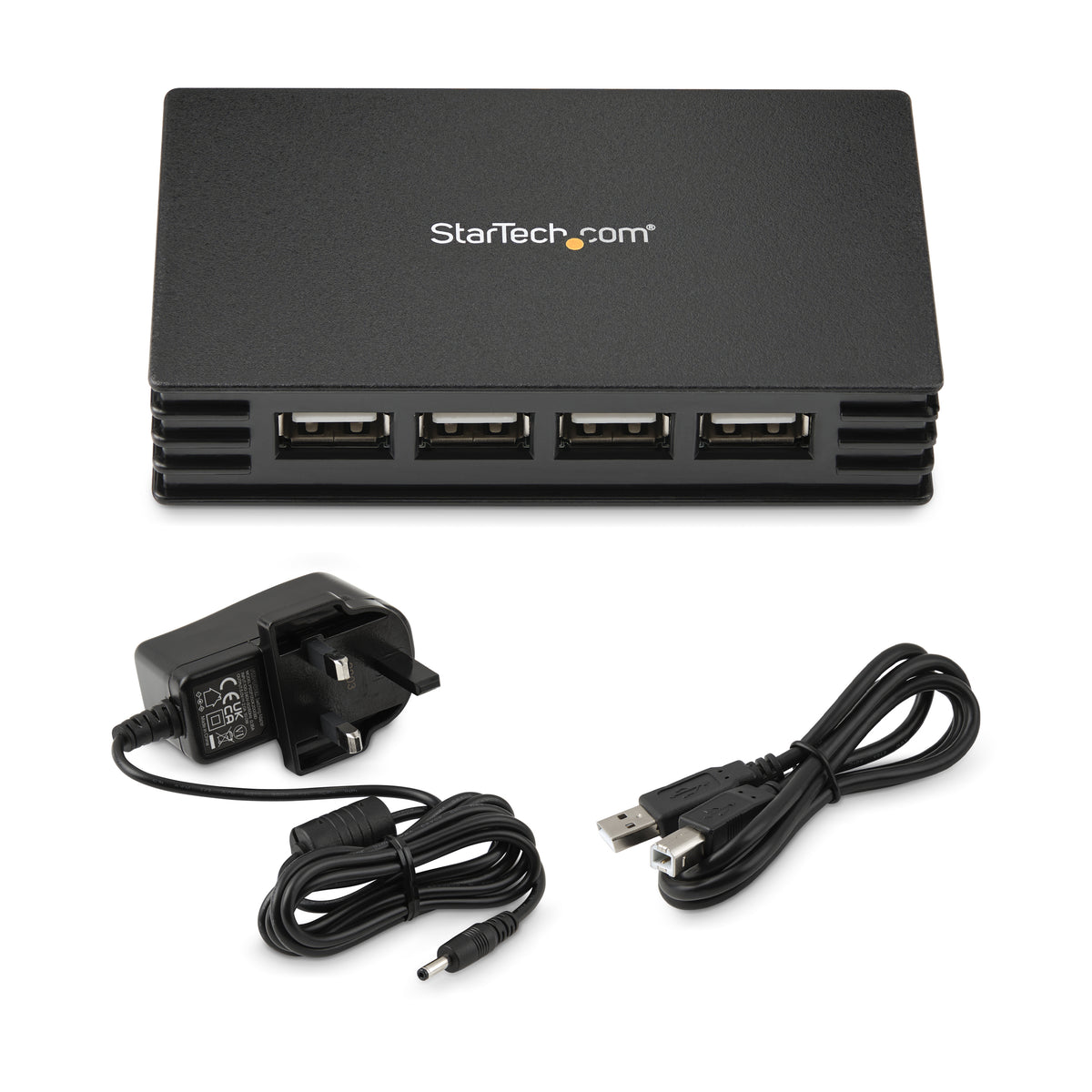 StarTech.com ST4202USBGB hub de interfaz USB 2.0 Type-B 480 Mbit/s Negro