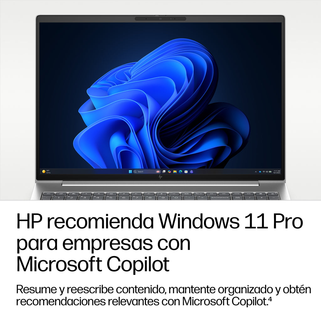 HP ProBook 4 G2i 16 inch Notebook AI PC Wolf Pro Security Edition Intel Core 7 350 Portátil 40,6 cm (16") WUXGA 32 GB LPDDR5x-SDRAM 1 TB SSD Wi-Fi 7 (802.11be) Windows 11 Pro Plata (7)