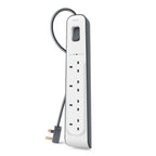 Belkin BSV400AF2M surge protector White 4 AC outlet[s] 2 m (BELKIN 4 OUTLET SURGE STRIP - - 2M)