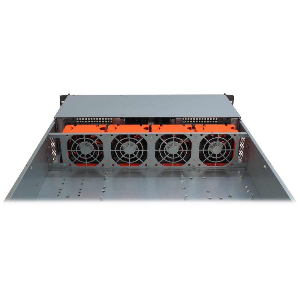 Inter-Tech 2U-20255 Rack Negro, Acero inoxidable
